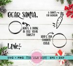 Dear Santa Fashionable SVG - Tray Placemat M Cookies and