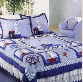 a handsome quilt for a man or boy's room. Love the lighthous