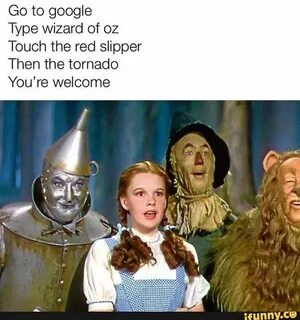 Go to google Type wizard of oz Touch the red slipper Then th