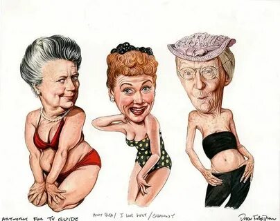 I kinda thought Aunt Bee would go topless... Funny caricatur