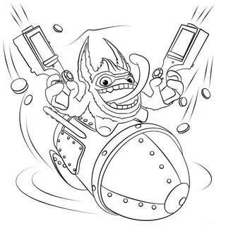 Skylanders Coloring Pages A4Tech