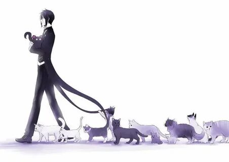 Себастьян и кошки ❤ ❤ ❤ 😺 Темный Дворецкий/Black Butler Amin