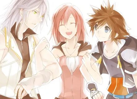 Sora, Kairi and Riku, Kingdom Hearts Kingdom hearts, Kairi k