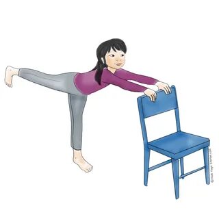 Warrior 3 Pose Using a Chair Kids Yoga Stories Yoga for kids
