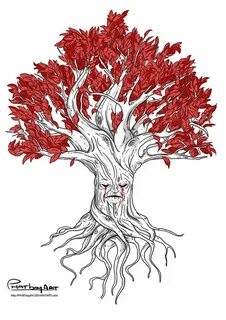 Weirwood Tree (Tattoo design) by PHATboyArt on DeviantArt Tr