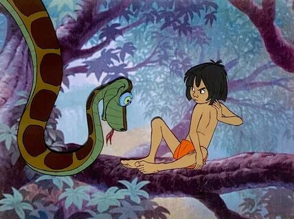 Original Production Cels of Mowgli and Kaa from The Jungle B