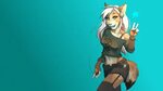 Female fox illustration, furry, Anthro, falvie HD wallpaper 
