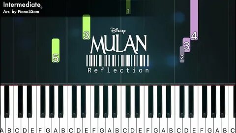 Intermediate Reflection - Mulan Piano Tutorial with Finger N