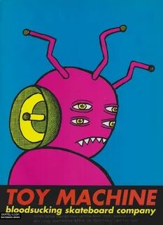 Toy Machine - transmissionator 1996 Skateboard art design, S