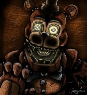 Withered Freddy Art 100 Images - Withered Golden Freddy Five