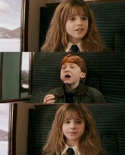 Hermione: And you are? Ron: Ron Weasley. Hermione: Pleasure.