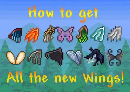 Terraria - How To Get All The New Wings - BenyHild Terrarium