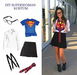 Clark Kent Superman Kostüm für Damen selber machen Supergirl