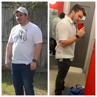 M/24/5’9" 235lbs - 205lbs = -30lbs The left is Christmas Cor