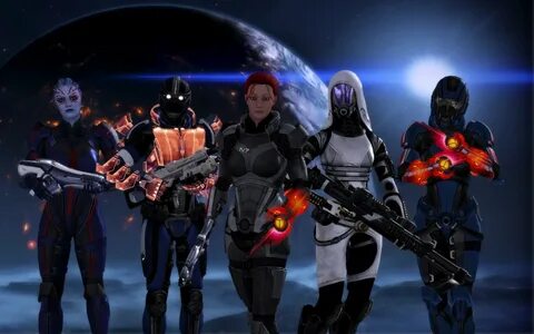 Шепард и команда из мультиплеера - Фан-арт Mass Effect 3