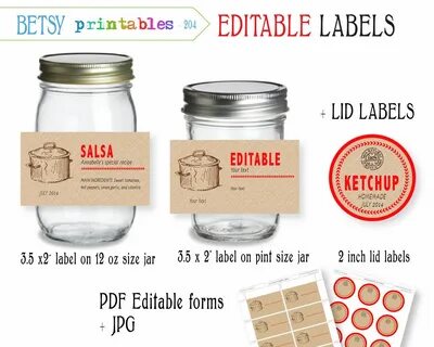 Digital Canning labels, Labels for canning, Mason Jar lid la