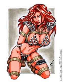 Red Sonja bound by *gb2k Red sonja, Female hero, Fantasy fem