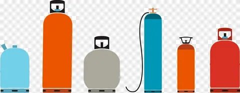 Gas cylinder Euclidean Icon, Colorful illustration gas tank,