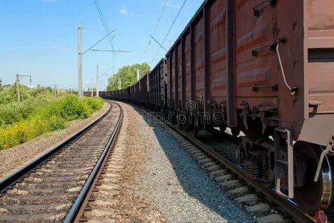 SCHERBINKA, MOSCOW, JULY, 19, 2007: Perspective View on Rail