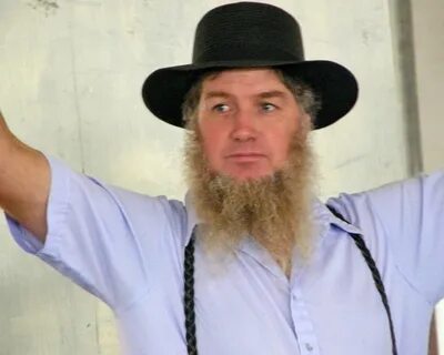 Photos of married Amish Men taken at an Amish Quilt Auction,
