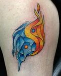 Fire and ice yin and yang Tattoos, Yin yang tattoos, Origina