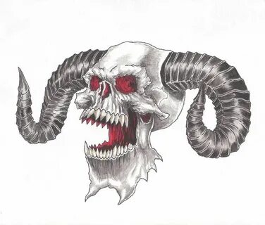 Image result for demon skull ram horns drawings Drawings, Sk