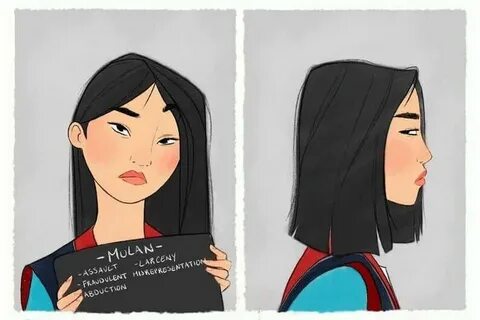 Artist Portrays Disney Princesses as Criminals Getting Their