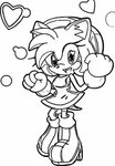 nice Cute Amy Rose Coloring Page Rose coloring pages, Horse 