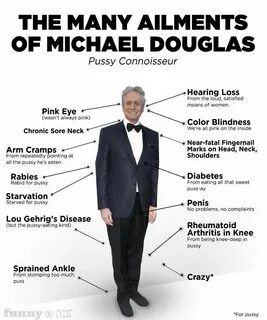 The Many Ailments P**sy-Hound Michael Douglas Has Overcome M