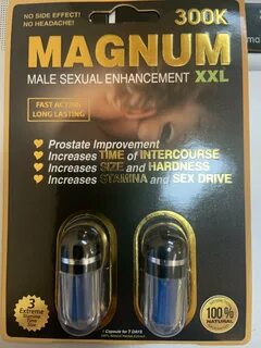 MAGNUM 300K MALE ENHANCEMENT 12 PILLS 100% SATISFACTION FREE