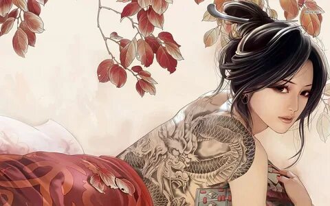 Beautiful Tattoo Girls Art Anime Wallpaper Best HD Wallpapers Девичьи Обои,...