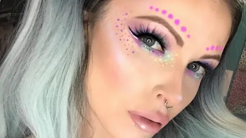 EASY Music Festival Makeup Tutorial Unicorn Makeup Look - Yo