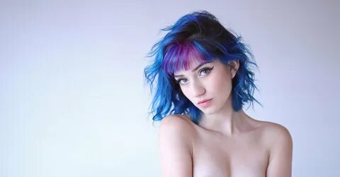 Blue hair nudes