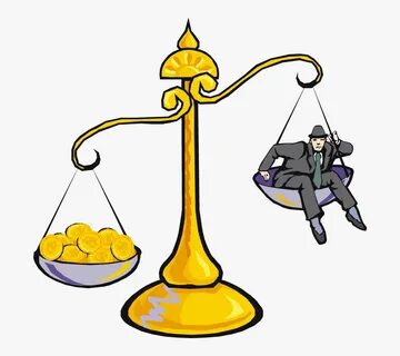 Scale Clipart Money - Unbalanced Balance With Money , Free T