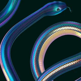 Snakes Pattern Design Iridescent and Holographic Behance