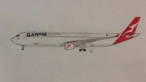 Lets Draw The Qantas A330 New Livery - YouTube