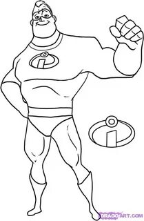Как нарисовать Mr Incredible из Суперсемейка карандашом поэт