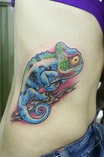 chameleon color tattoo Chameleon tattoo, Tattoos, Tattoos wi