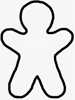 Gingerbread Man Clipart Outline - Hiburan