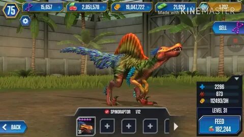 Jurassic World:The Game #9 Spinoraptor(Level Up) - YouTube