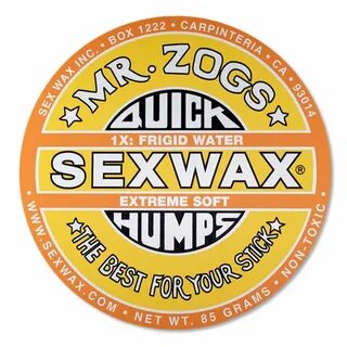 Sexwax 2-Sided 17" Diameter Sign RS Mr. Zog's Surfboard Wax