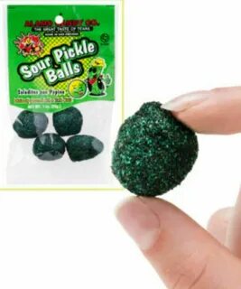 2 pack Sour Pickle Balls Intense candies with pungent sour F