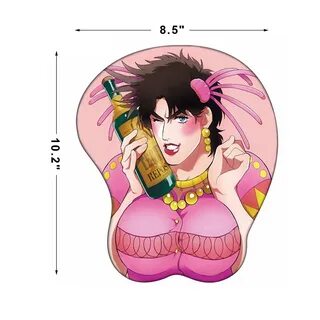 JOJO'S BIZARRE ADVENTURE Anime 3D Mouse Pad Soft Breast Chest with Wri...