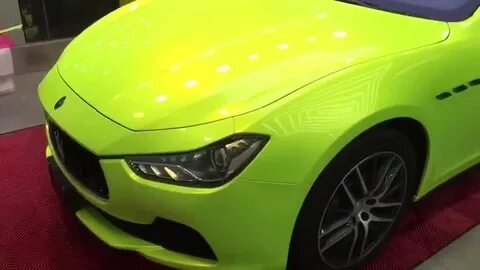 Carbins High Gloss Fluorescent Yellow Vinyl Car Wrap Magic C