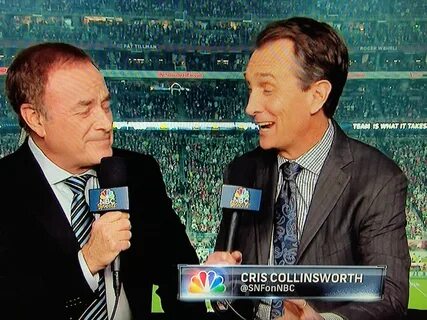 Al Michaels and Cris Collinsworth of SNF on NBC from Glendal