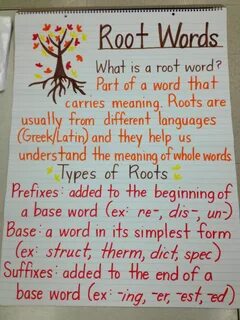 Image result for root word anchor chart Root words anchor ch