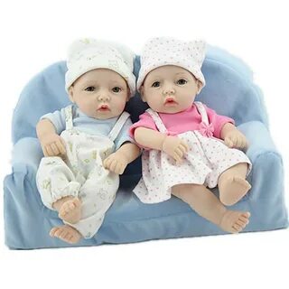 10Inch Bebe Silicone Reborn Baby Doll Twin 28cm kids Playmat