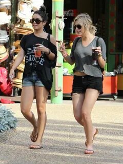 Vanessa Hudgens and Ashley Benson Having Fun at Busch Garden