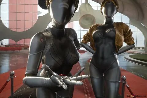 Female Robots from Atomic Heart game 4K wallpaper download