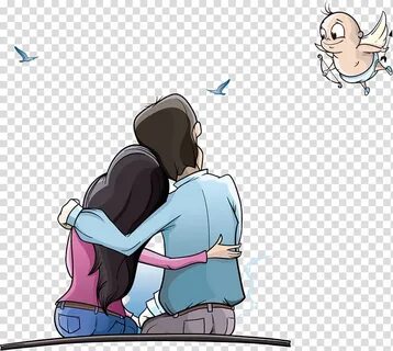 Free download Couple with angel illustration, Cartoon couple